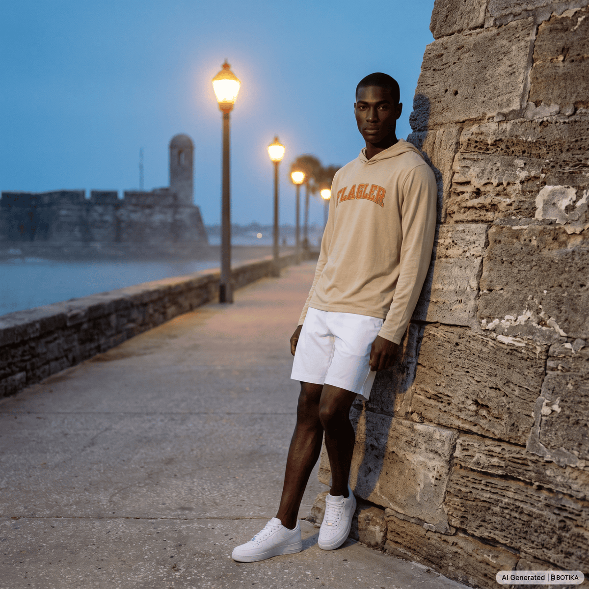 Flagler Saints SolarBloc UPF 50+ Hooded Tee-thumbmail-4