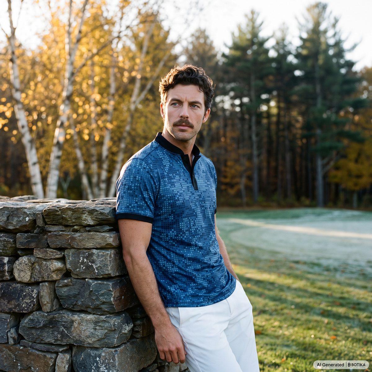 Urban Camo Blade Collar Golf Polo