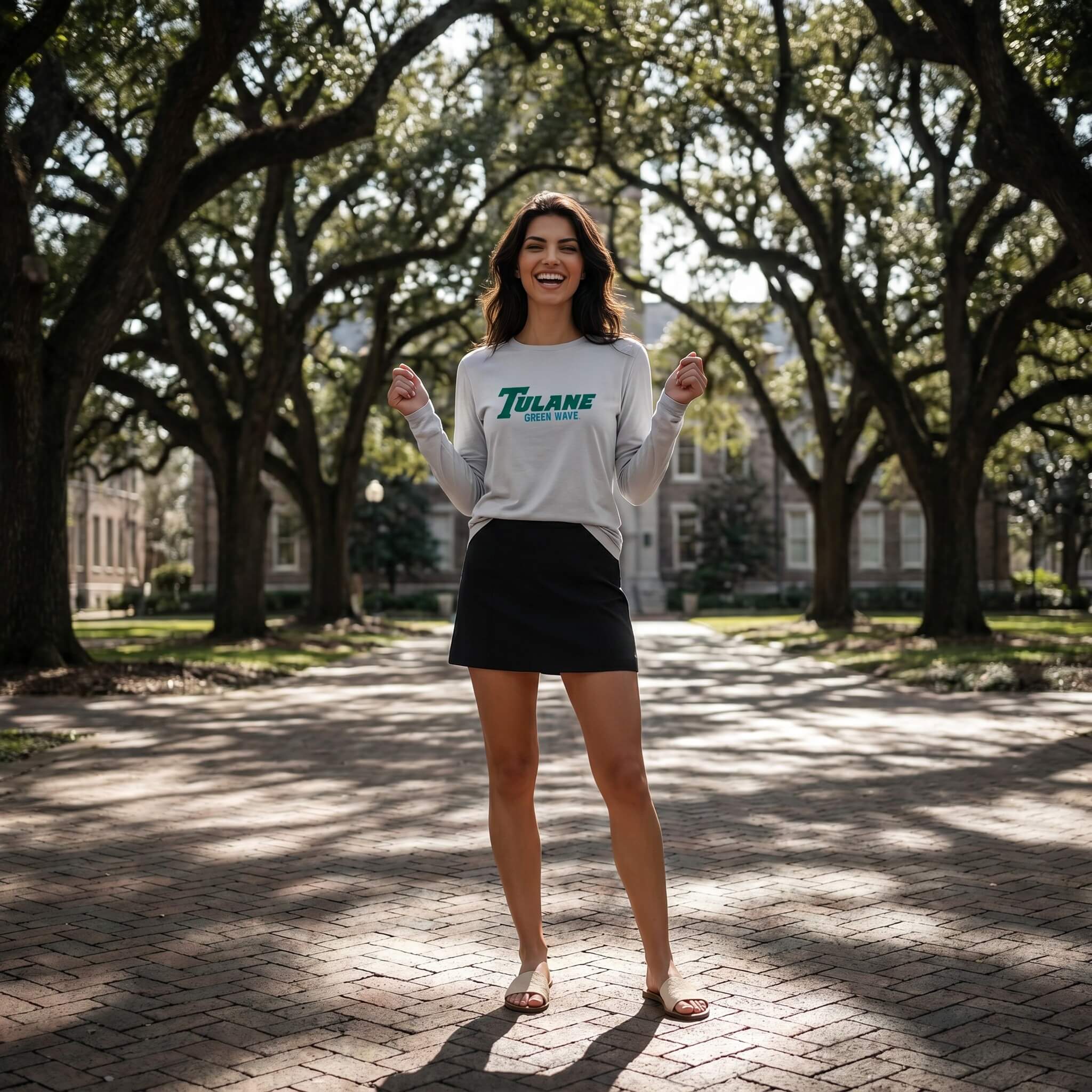 Tulane Women's Long Sleeve Solar Tee-thumbmail-2