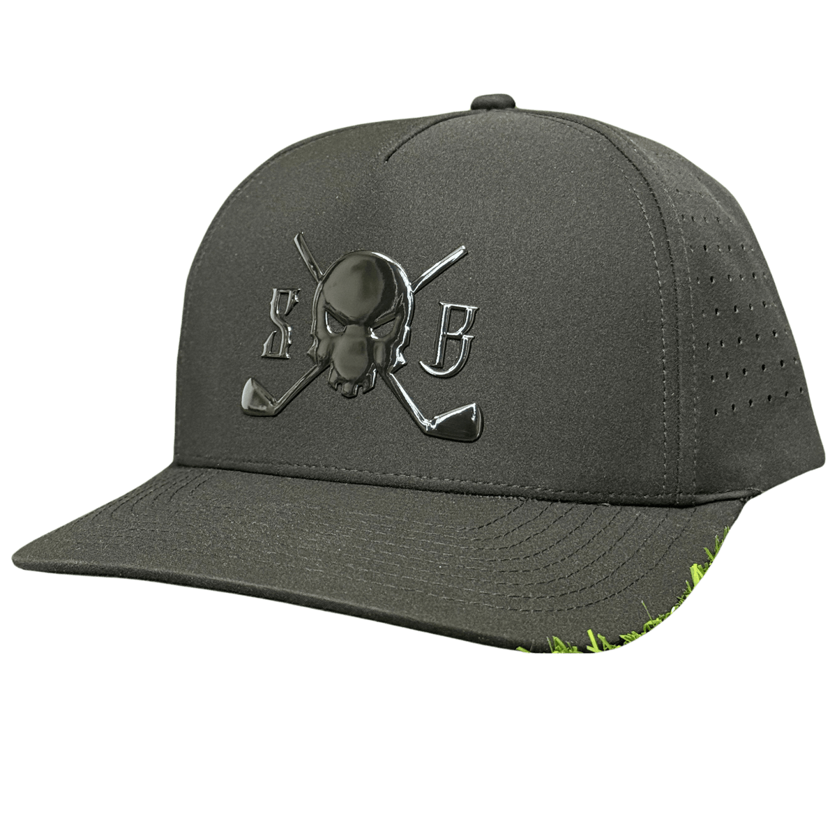 🎁 Blackout Golf Rope Hat (25% off) - Big Head / Black - Skull & Bogeys Golf Co.
