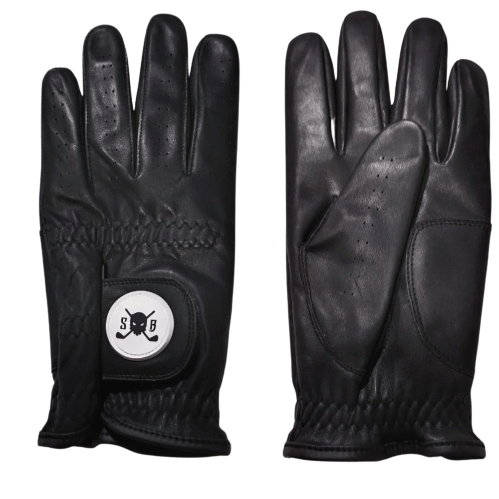 Catalyst Cabretta Leather Golf Glove - Black - Skull & Bogeys Golf Co.