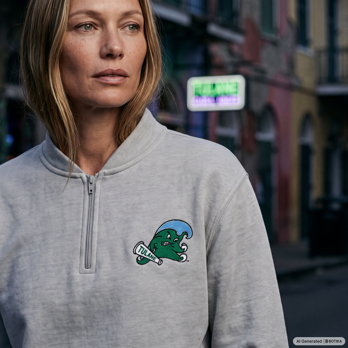 Tulane Green Wave Q‑Zip Pullover-thumbmail-4