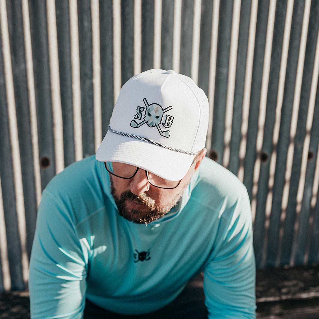 Diamond Clarity Rope Hat - White - Skull & Bogeys Golf Co. - Joe