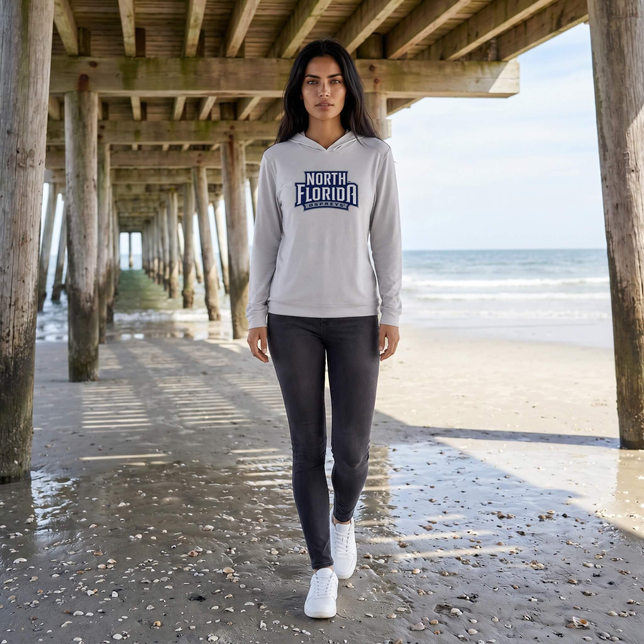 UNF Women's Solar Hoodie - Skull & Bogeys Golf Co.