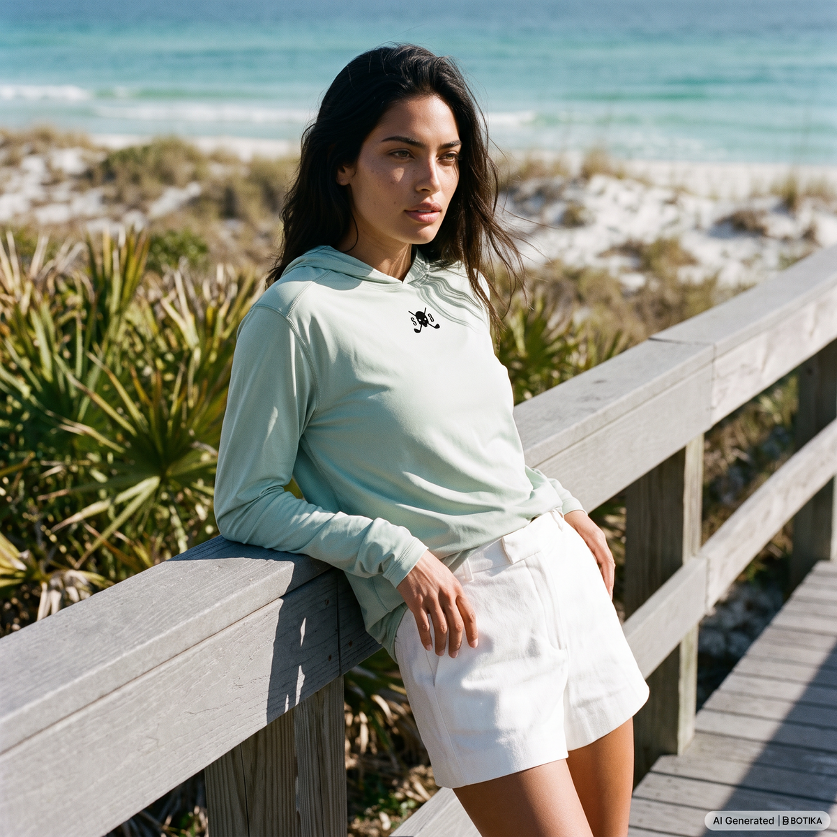 Women's Solar Golf Hooded Tee-thumbmail-8