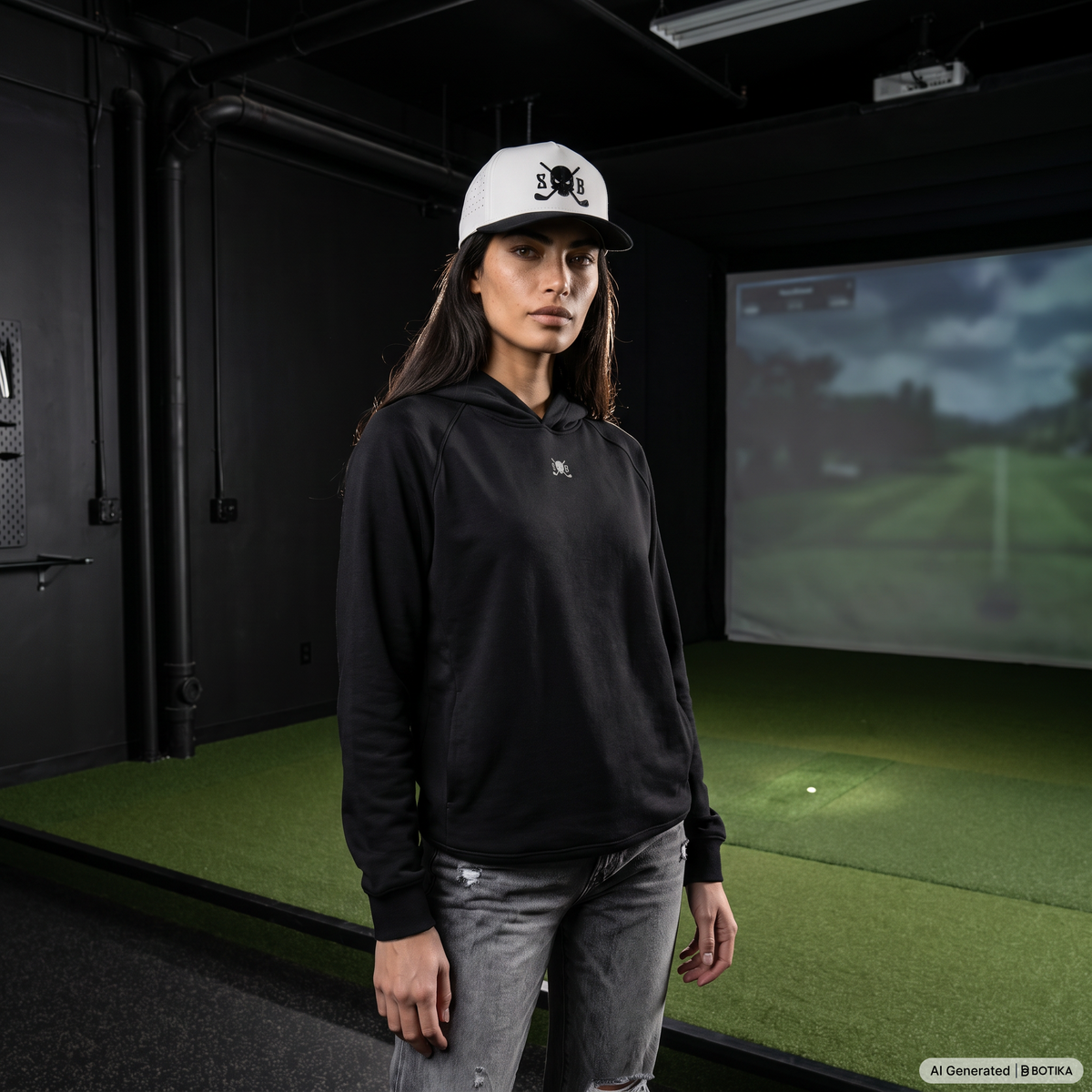 Eclipsed Blackout Golf Snapback Hat-thumbmail-6