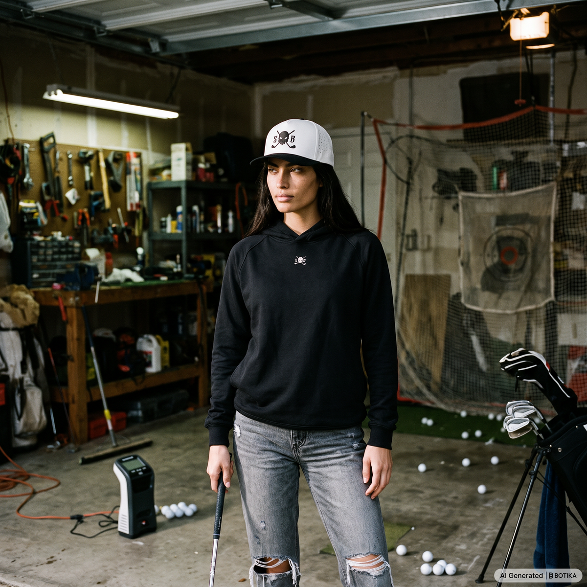 Eclipsed Blackout Golf Snapback Hat-thumbmail-4