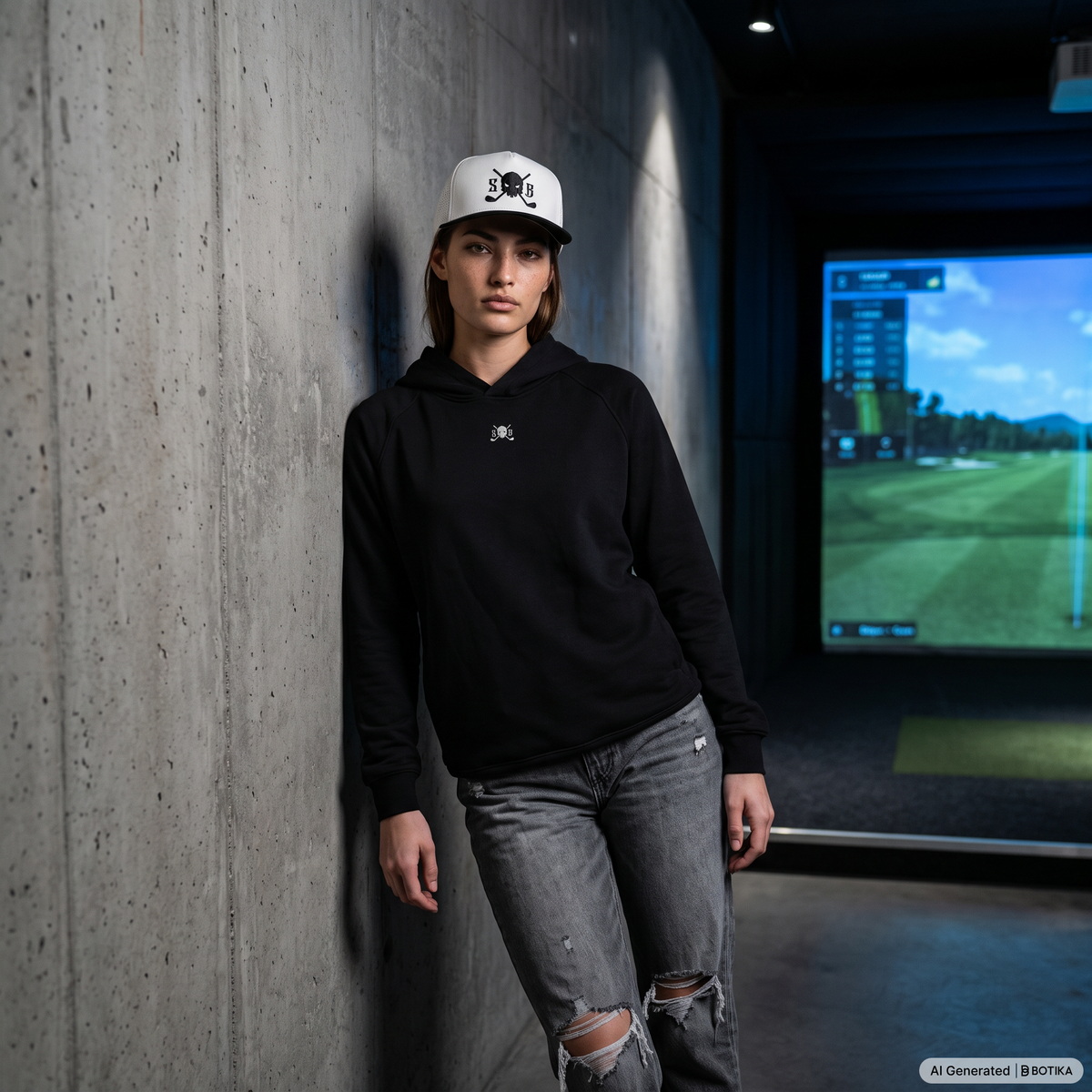 Eclipsed Blackout Golf Snapback Hat-thumbmail-8