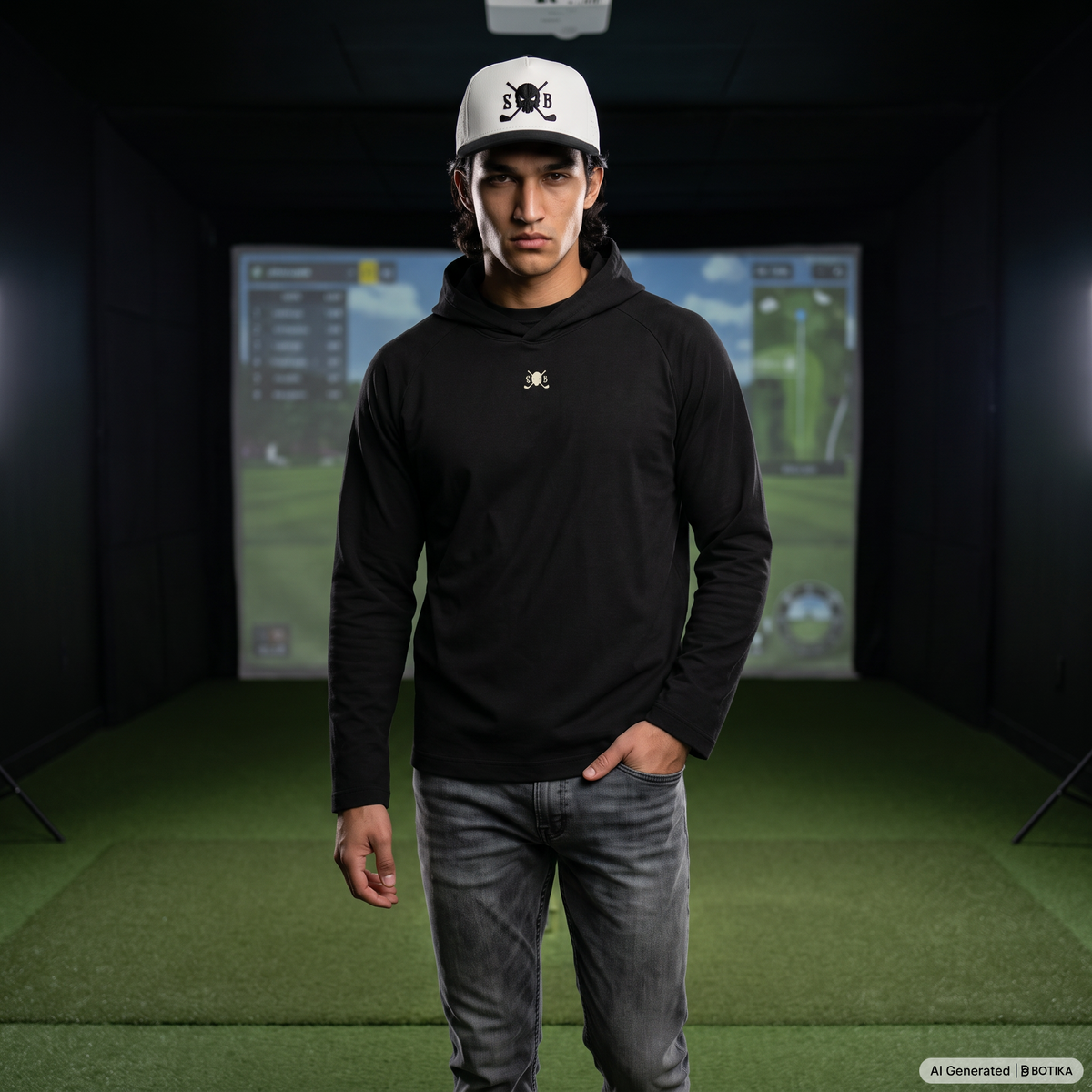 Eclipsed Blackout Golf Snapback Hat-thumbmail-7