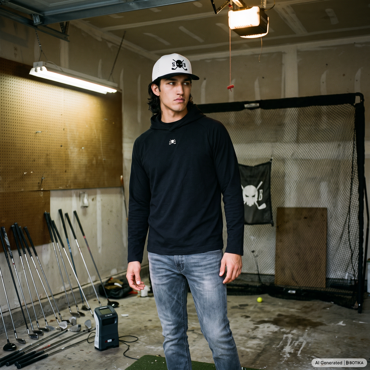Eclipsed Blackout Golf Snapback Hat-thumbmail-3