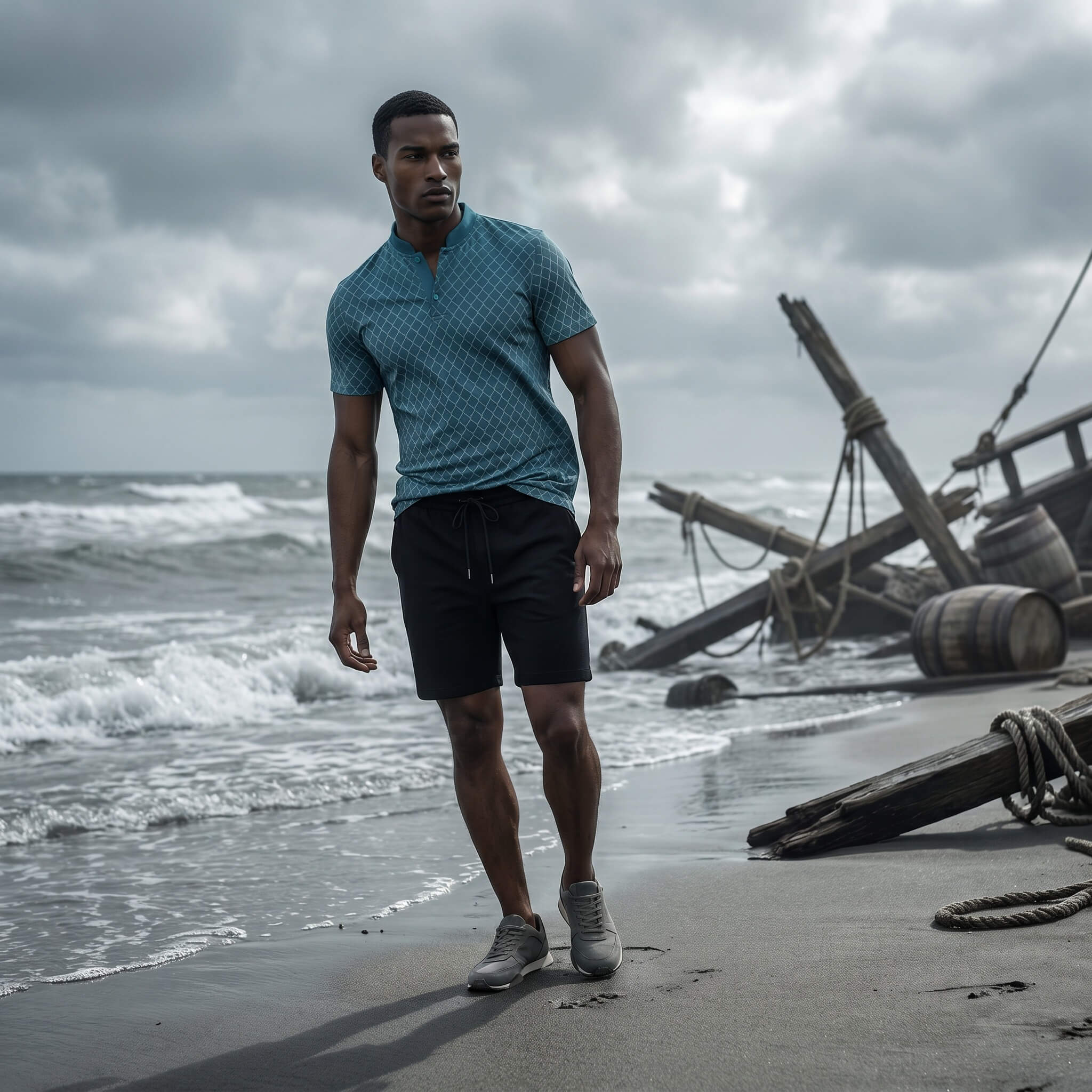 Serenity Blade Collar Polo - Skull & Bogeys Golf Co.