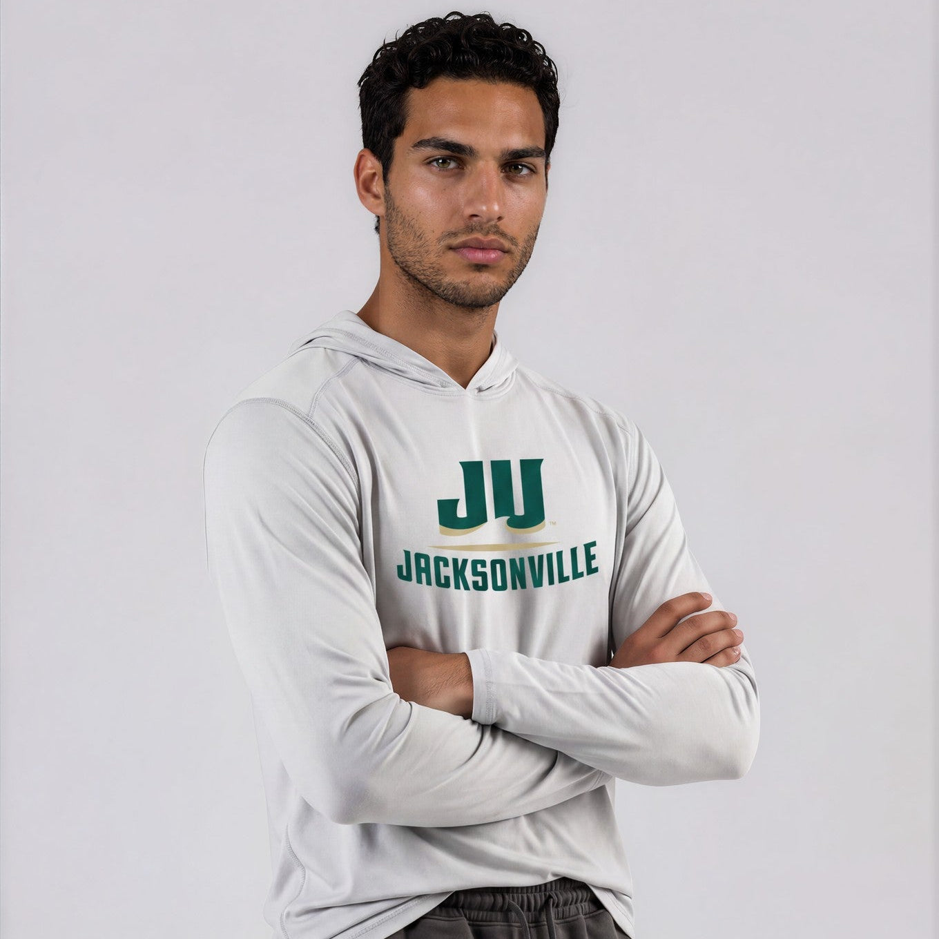 Jacksonville University Men's Solar Hoodie-thumbmail-2