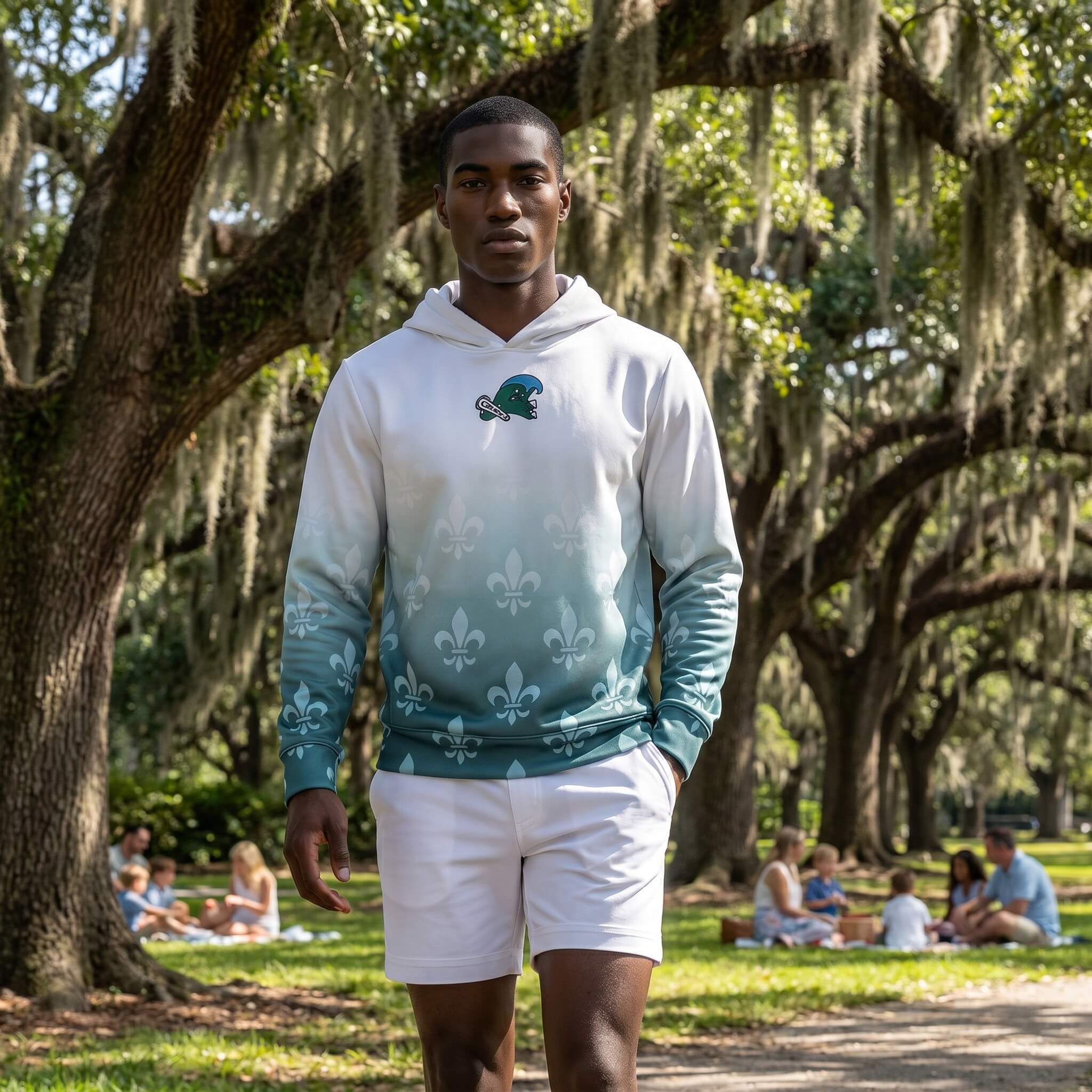 Tulane University - Kinetic Performance Sun Shield Hoodie (Men's)-thumbmail-1