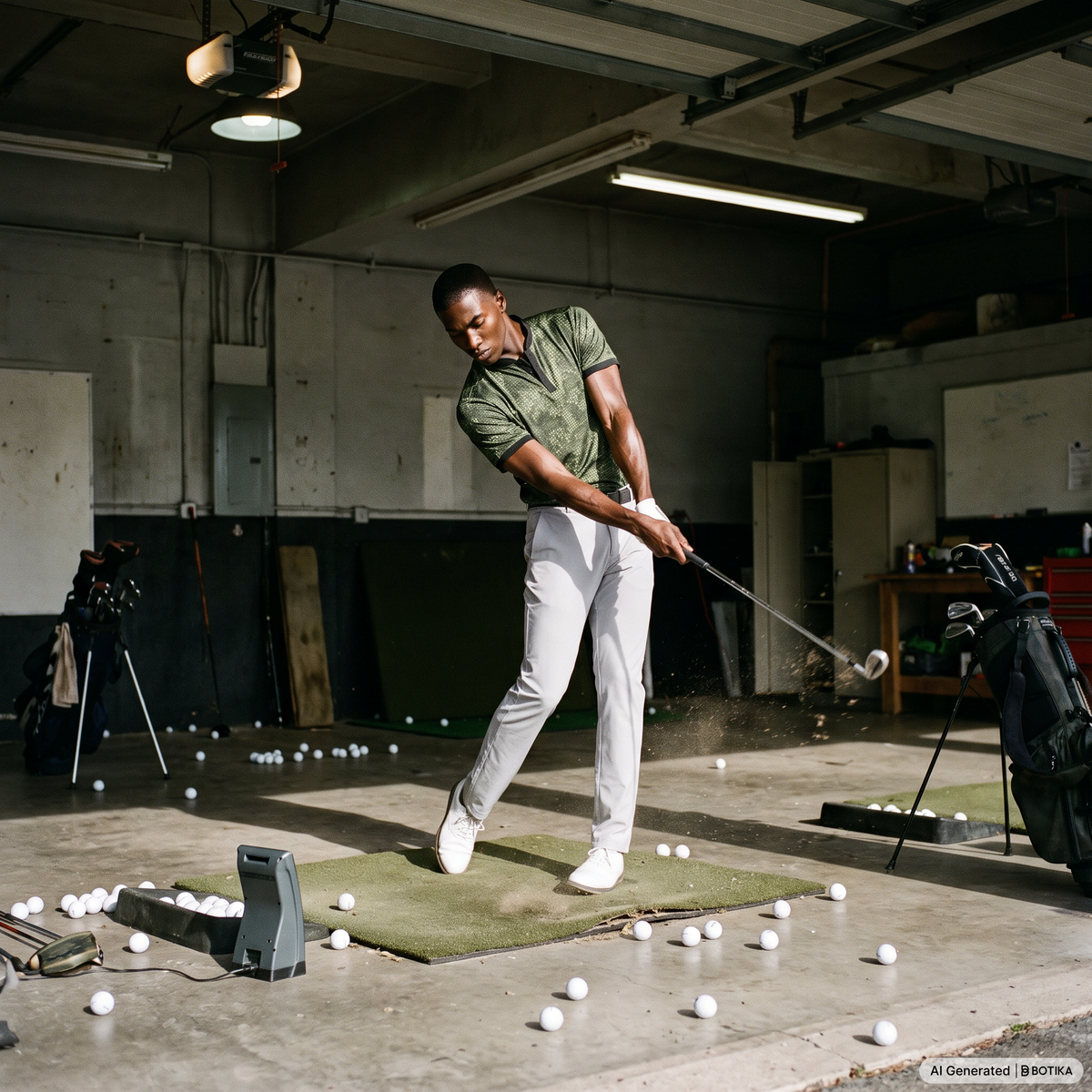 Forest Camo Blade Collar Golf Polo