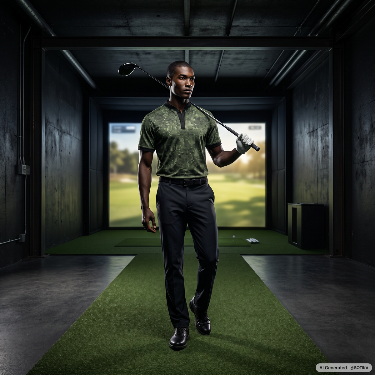 Forest Camo Blade Collar Golf Polo-thumbmail-5