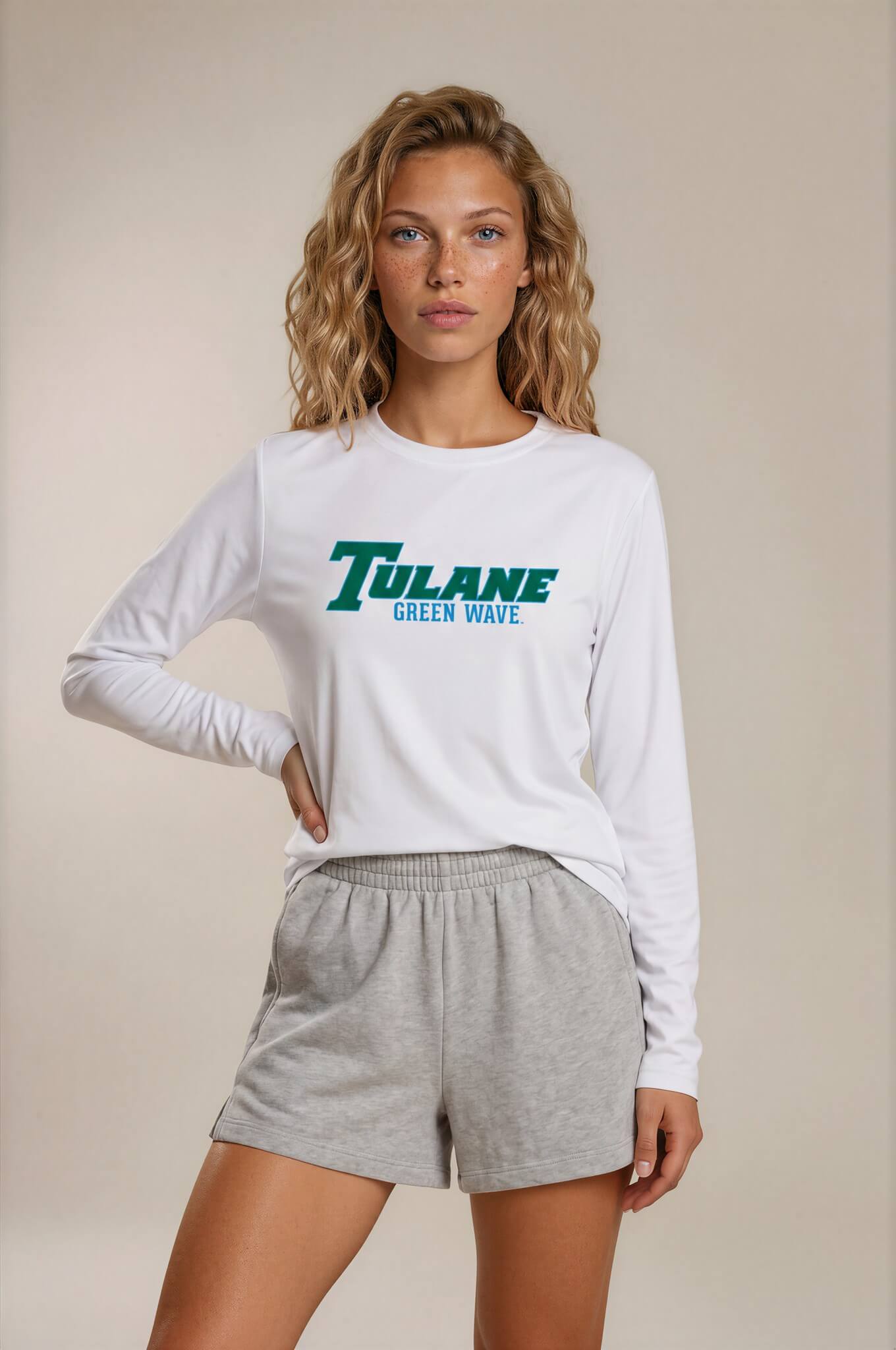 Tulane Women's Long Sleeve Solar Tee-thumbmail-6