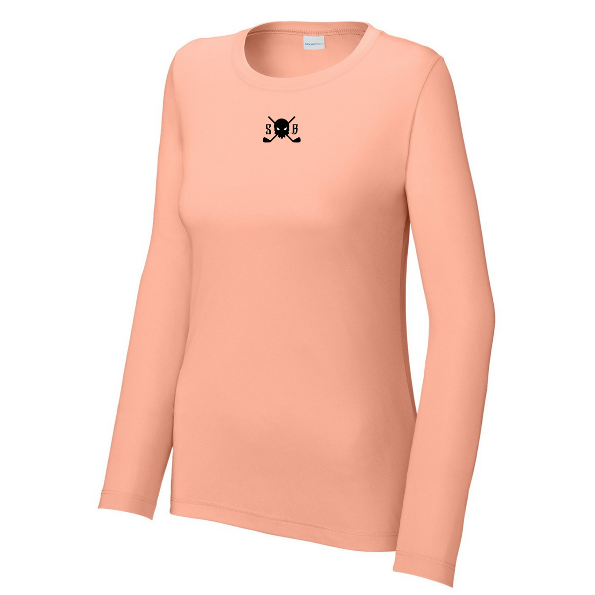 Women's Sun Shield Long Sleeve Tee - Soft Coral / XS - Skull & Bogeys Golf Co.