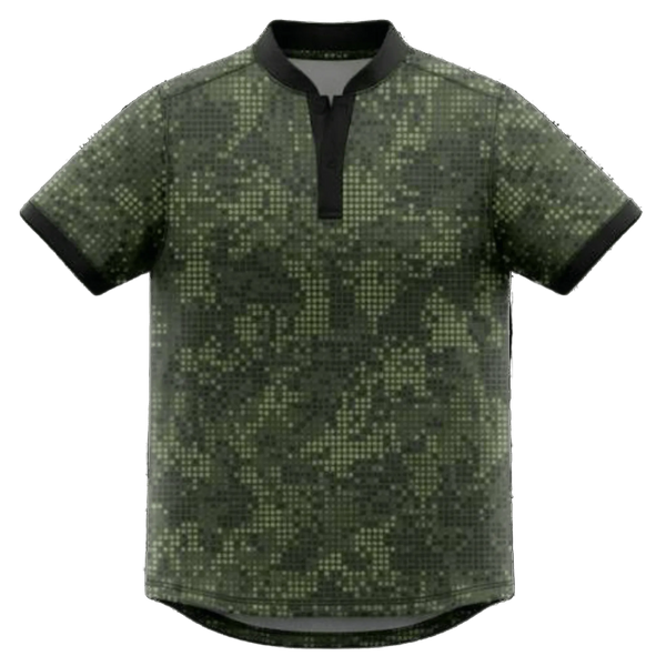 Forest Camo Blade Collar Golf Polo | Skull & Bogeys Golf Co