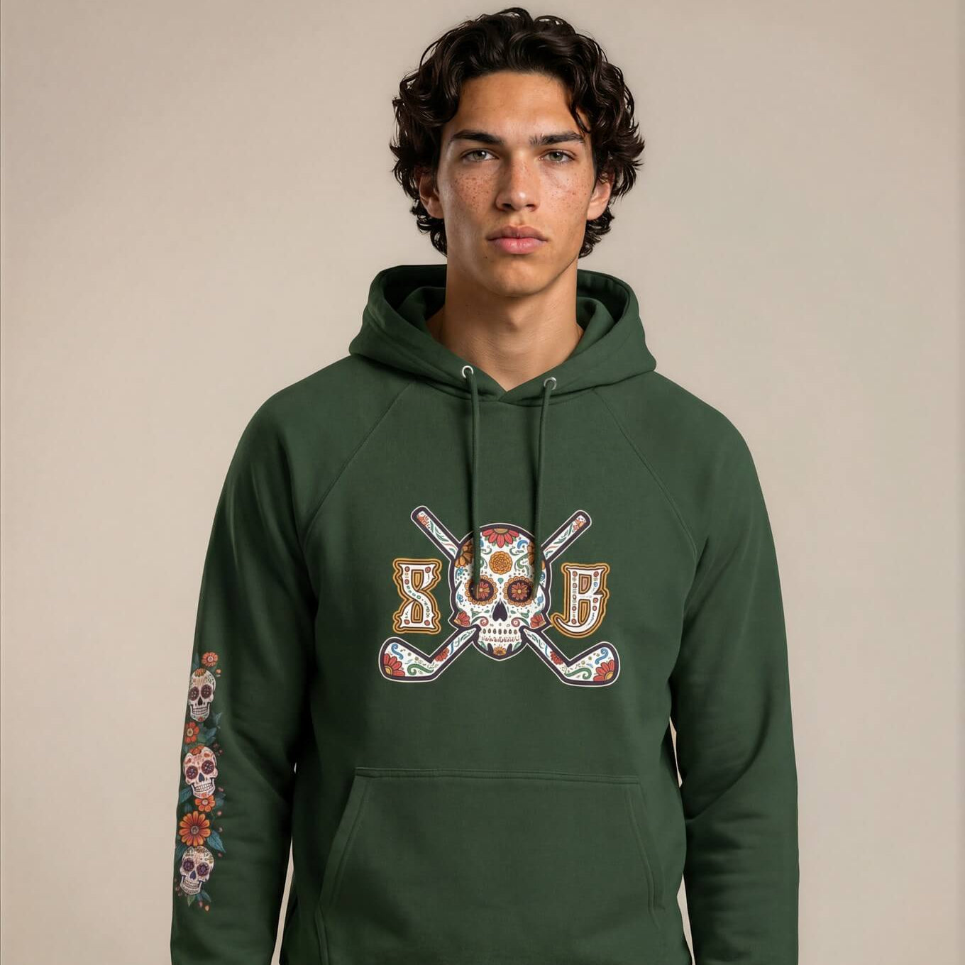 Calaveras Eco-Raglan Hoodie (Men's) - Skull & Bogeys Golf Co.