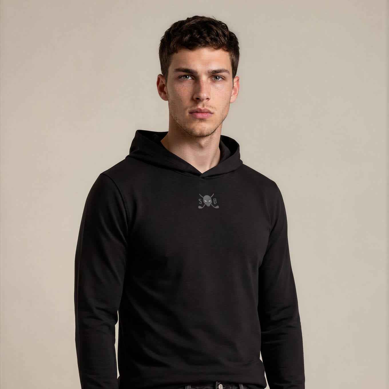 Sentinel Men’s Long Sleeve Hooded Tee - Skull & Bogeys Golf Co.